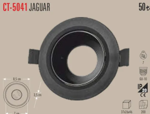 CATA JAGUAR SPOT YUVARLAK SİYAH KASA