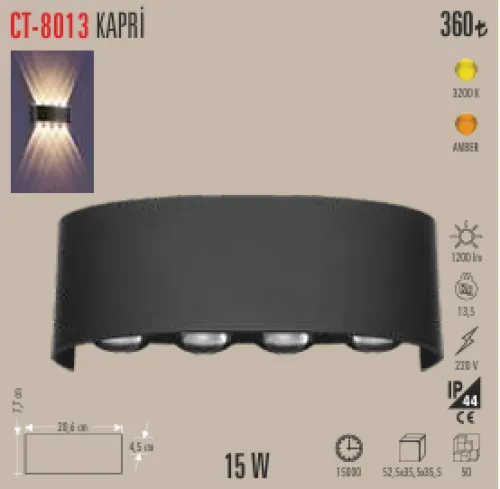 CATA 15W KAPRİ LED APLİK AMBER