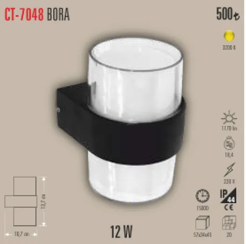 CATA BORA YUVARLAK LED APLİK 3200K