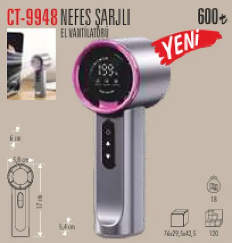 CATA NEFES ŞARJLI EL VANTİLATÖRÜ