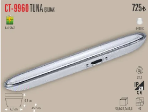 CATA TUNA LEDLİ IŞILDAK 45 CM